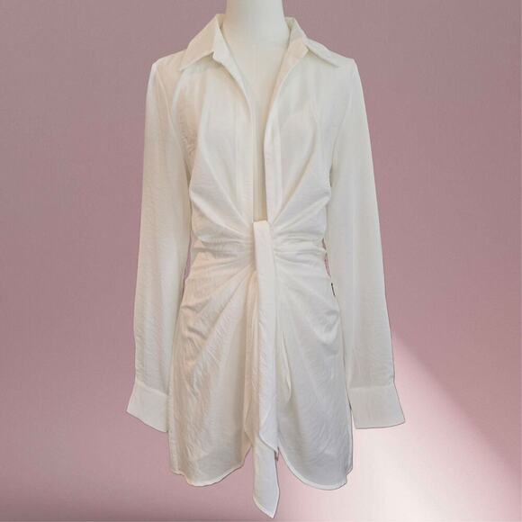Choosy NWT Deep Plunge Shirt Dress Sz 4 - Picture 1 of 10